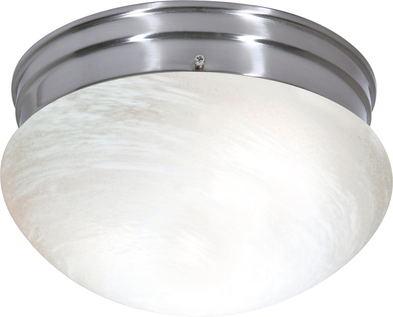 Nuvo Lighting SF76-674 Two Light Flush Mount, Brushed Nickel