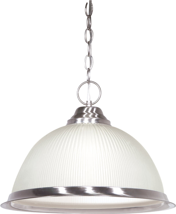 Nuvo Lighting SF76-691 One Light Pendant, Brushed Nickel
