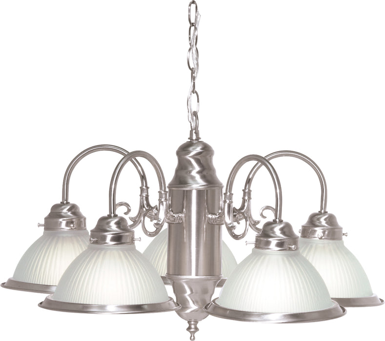 Nuvo Lighting SF76-695 Five Light Chandelier, Brushed Nickel