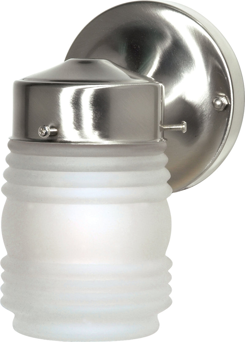 Nuvo Lighting SF76-701 One Light Outdoor Wall Lantern, Brushed Nickel