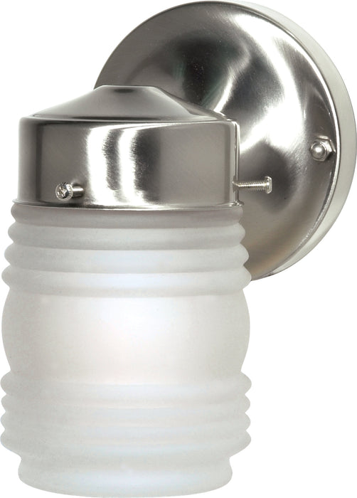 Nuvo Lighting SF76-701 One Light Outdoor Wall Lantern, Brushed Nickel