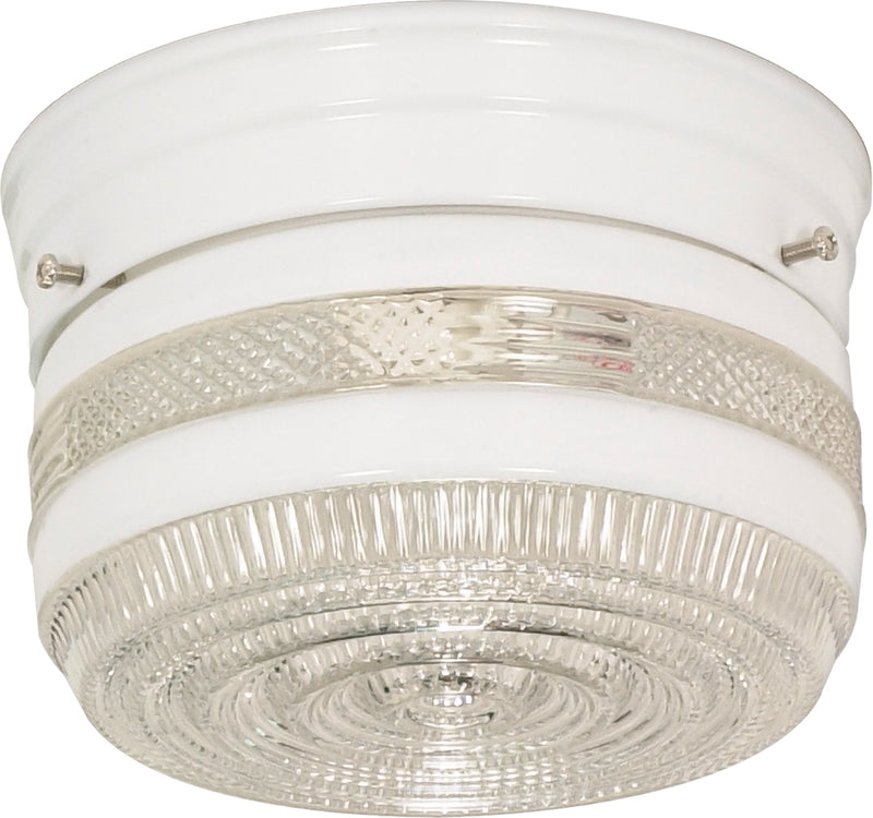 Nuvo Lighting SF77-097 One Light Flush Mount, White