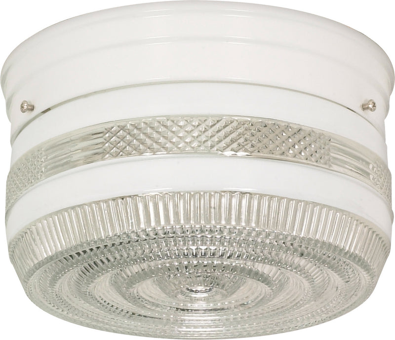 Nuvo Lighting SF77-098 Two Light Flush Mount, White