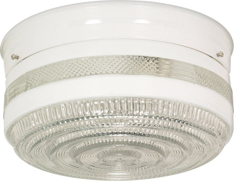 Nuvo Lighting SF77-099 Two Light Flush Mount, White