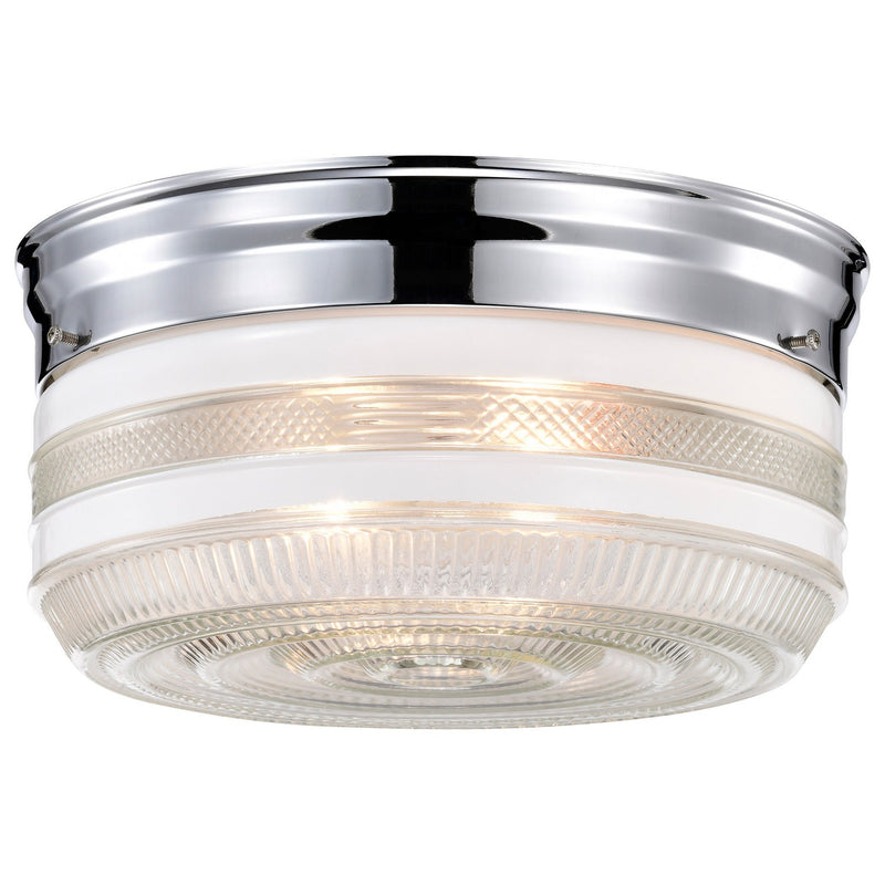 Nuvo Lighting SF77-102 Two Light Flush Mount, Polished Chrome