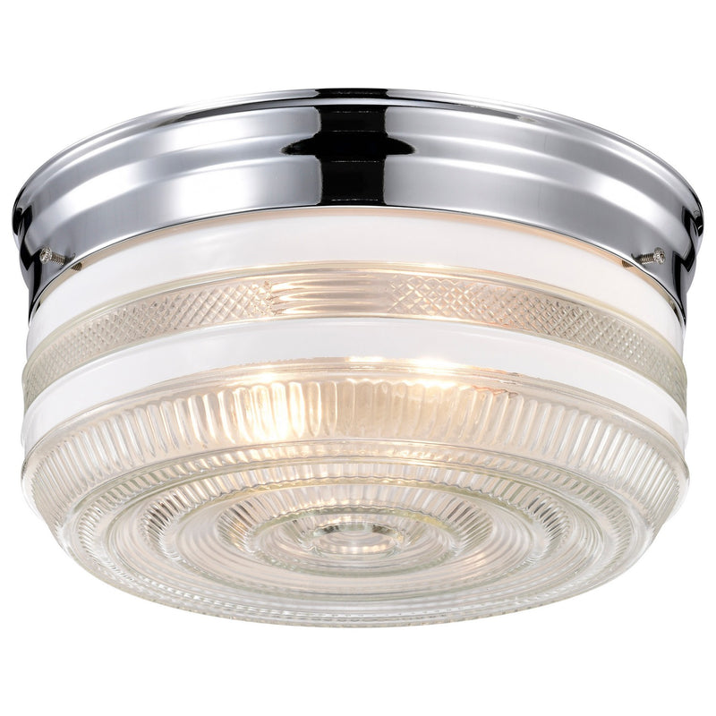 Nuvo Lighting SF77-102 Two Light Flush Mount, Polished Chrome