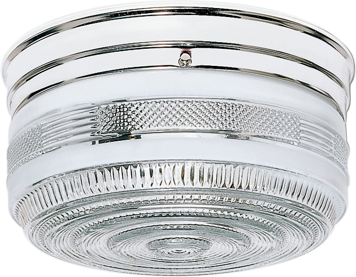 Nuvo Lighting SF77-102 Two Light Flush Mount, Polished Chrome