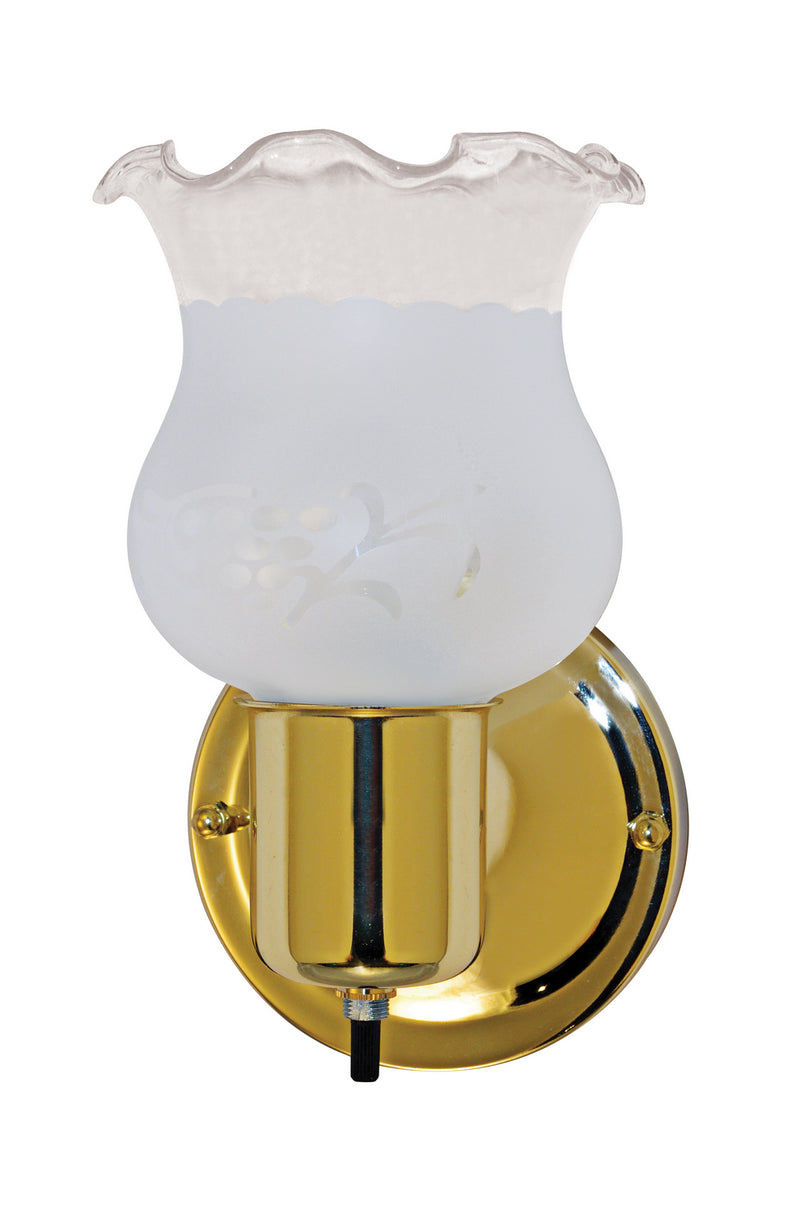 Nuvo Lighting SF77-120B One Light Vanity, Polished Brass