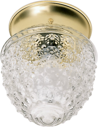 Nuvo Lighting SF77-125 One Light Flush Mount, Polished Brass