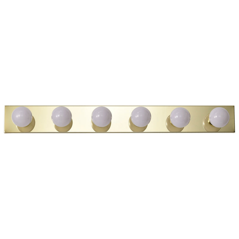 Nuvo Lighting SF77-190 Six Light Vanity, Polished Brass