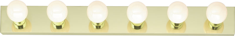 Nuvo Lighting SF77-190 Six Light Vanity, Polished Brass