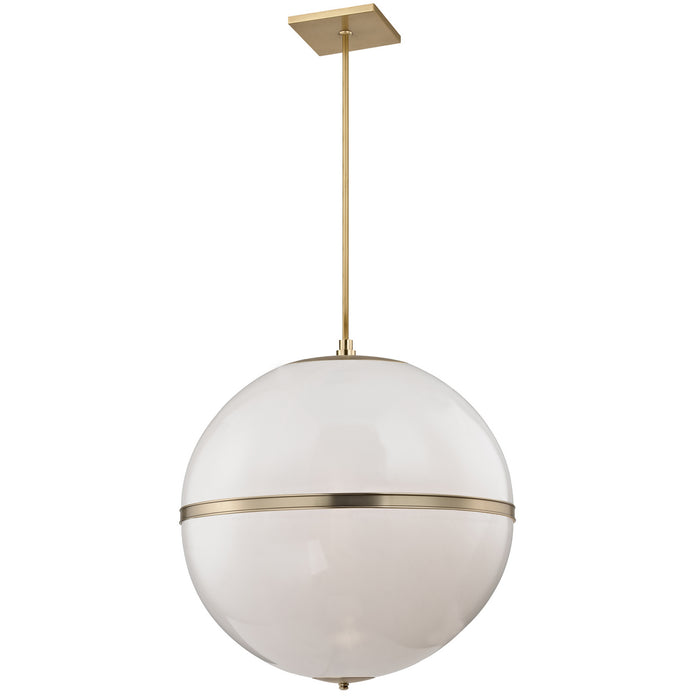 Crystorama 2030-AG Four Light Chandelier, Aged Brass