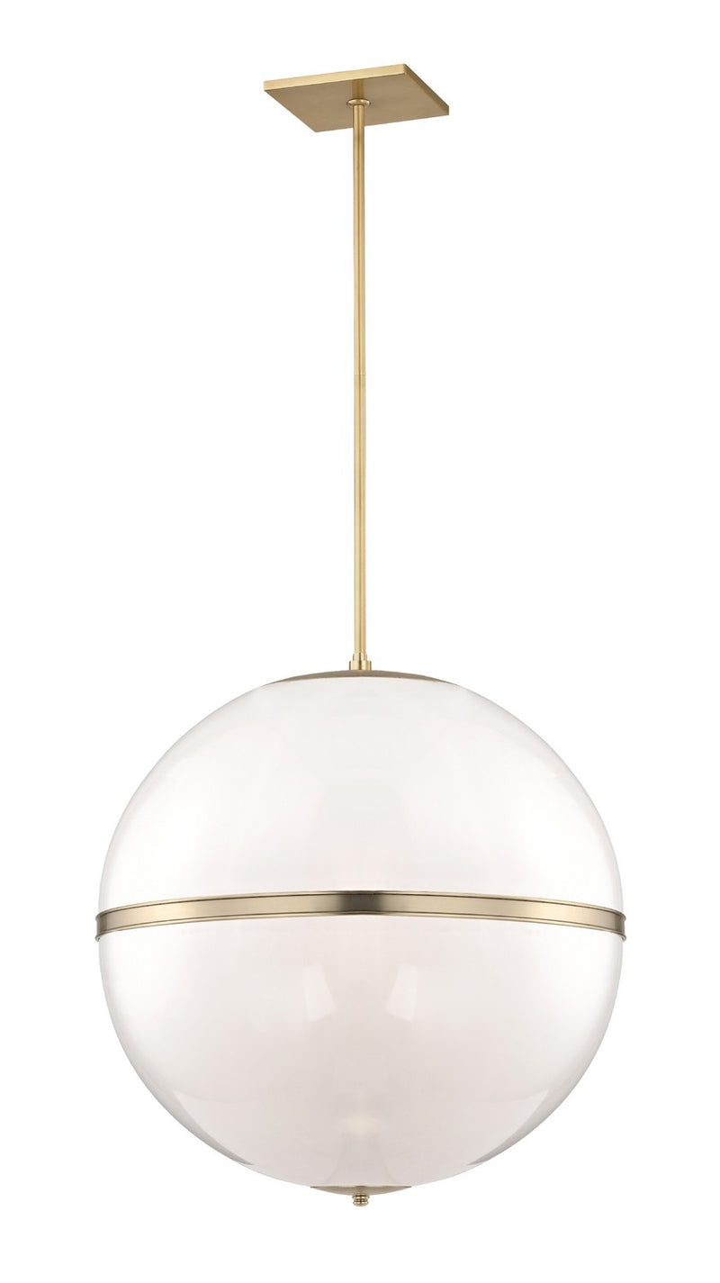 Crystorama 2030-AG Four Light Chandelier, Aged Brass