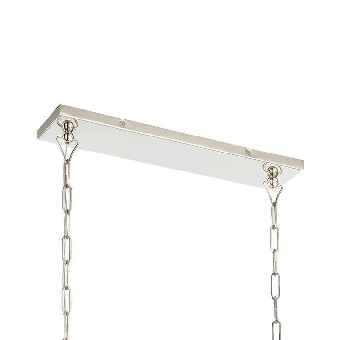 Crystorama 2249-PN Eight Light Chandelier, Polished Nickel