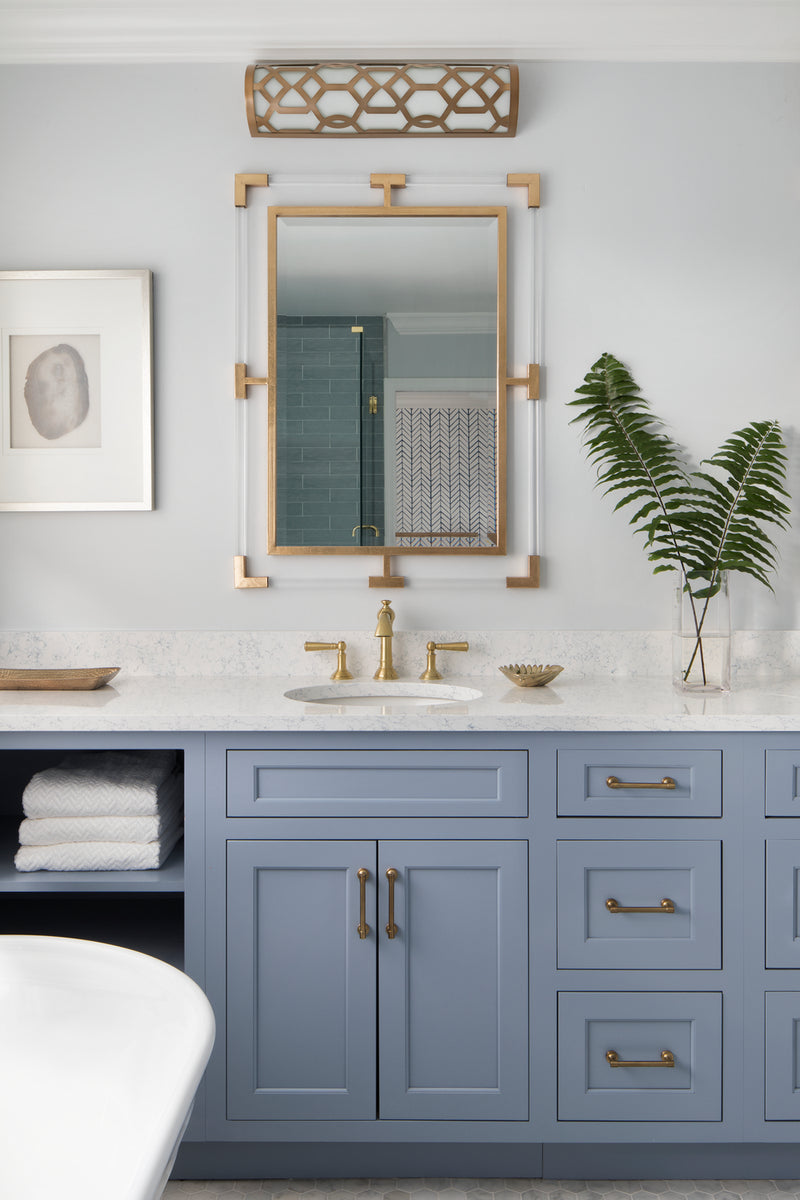Crystorama 2264-AG-LED LED Bathroom Vanity, Aged Brass