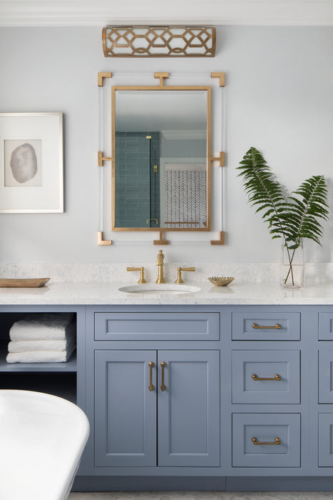 Crystorama 2264-AG-LED LED Bathroom Vanity, Aged Brass
