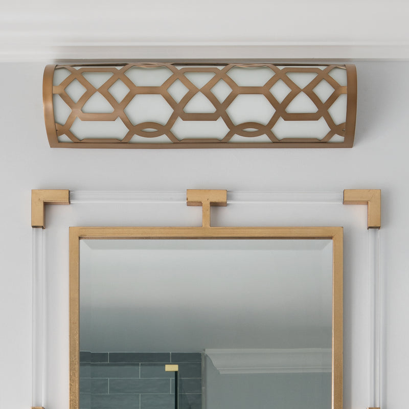 Crystorama 2264-AG-LED LED Bathroom Vanity, Aged Brass