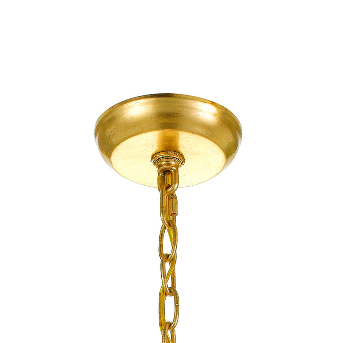 Crystorama 608-GA Six Light Chandelier, Antique Gold