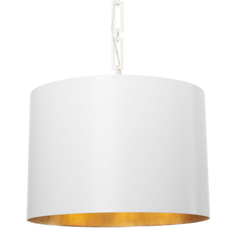 Crystorama 8686-MT-GA Six Light Chandelier, Matte White + Antique Gold