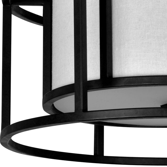 Crystorama 9590-MK Two Light Flush Mount, Matte Black