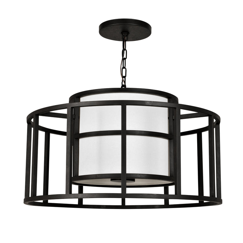 Crystorama 9595-MK Five Light Chandelier, Matte Black