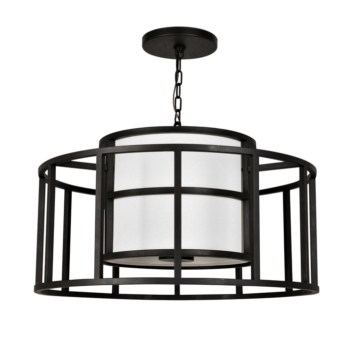 Crystorama 9595-MK Five Light Chandelier, Matte Black