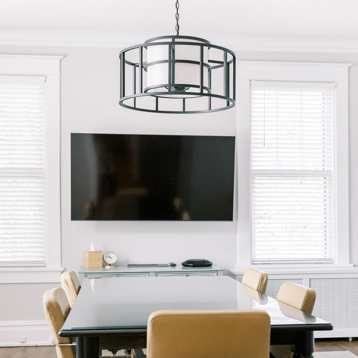 Crystorama 9595-MK Five Light Chandelier, Matte Black