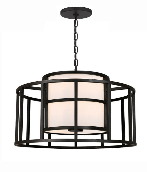Crystorama 9595-MK Five Light Chandelier, Matte Black