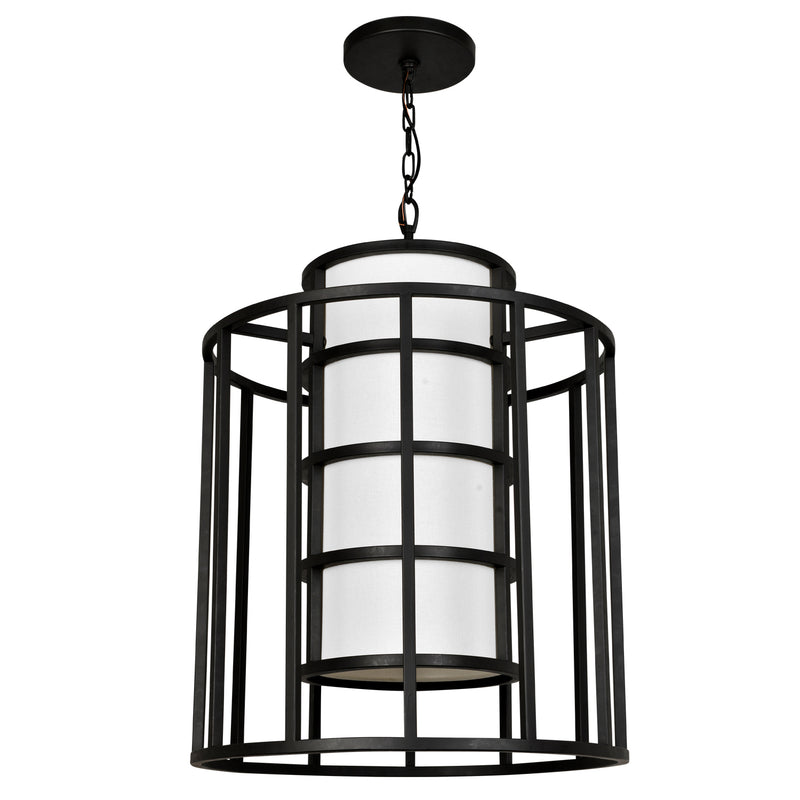 Crystorama 9597-MK Six Light Chandelier, Matte Black