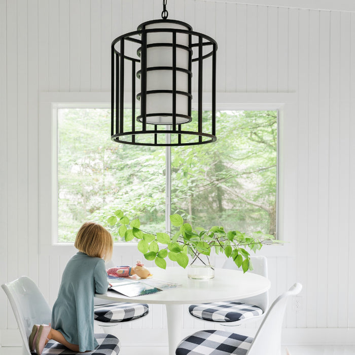 Crystorama 9597-MK Six Light Chandelier, Matte Black
