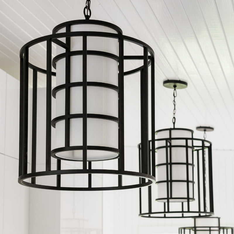 Crystorama 9597-MK Six Light Chandelier, Matte Black