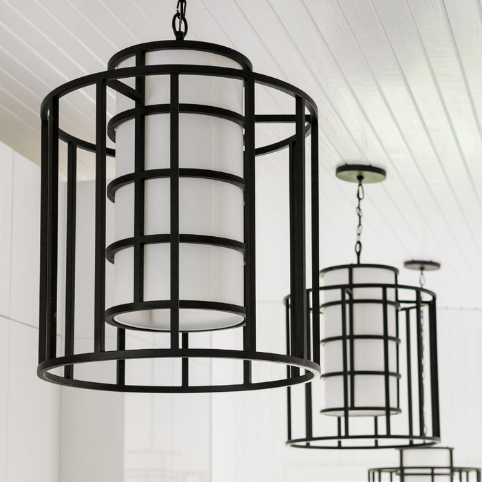 Crystorama 9597-MK Six Light Chandelier, Matte Black