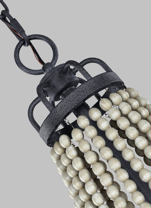 Visual Comfort Studio F3129/6DWZ/DWG Six Light Chandelier, Dark Weathered Zinc / Driftwood Grey