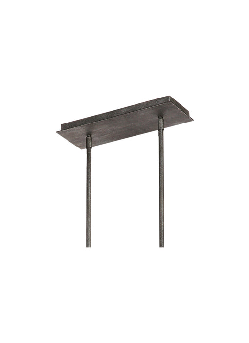 Visual Comfort Studio F3136/8DWK/SGM Eight Light Island Chandelier, Distressed Weathered Oak / Slate Grey Metal