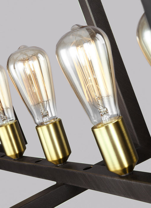 Visual Comfort Studio F3148/7NWB Seven Light Island Chandelier, New World Bronze