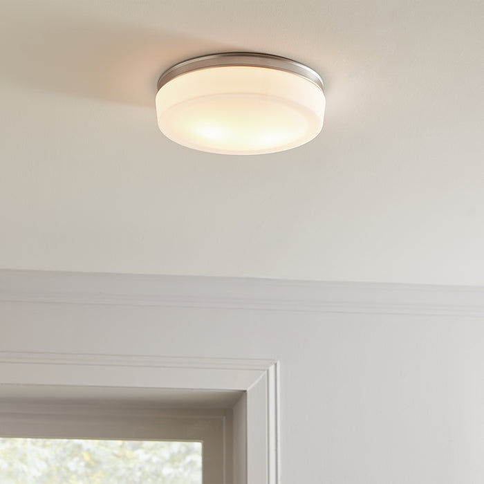 Visual Comfort Studio FM504SN Two Light Flush Mount, Satin Nickel