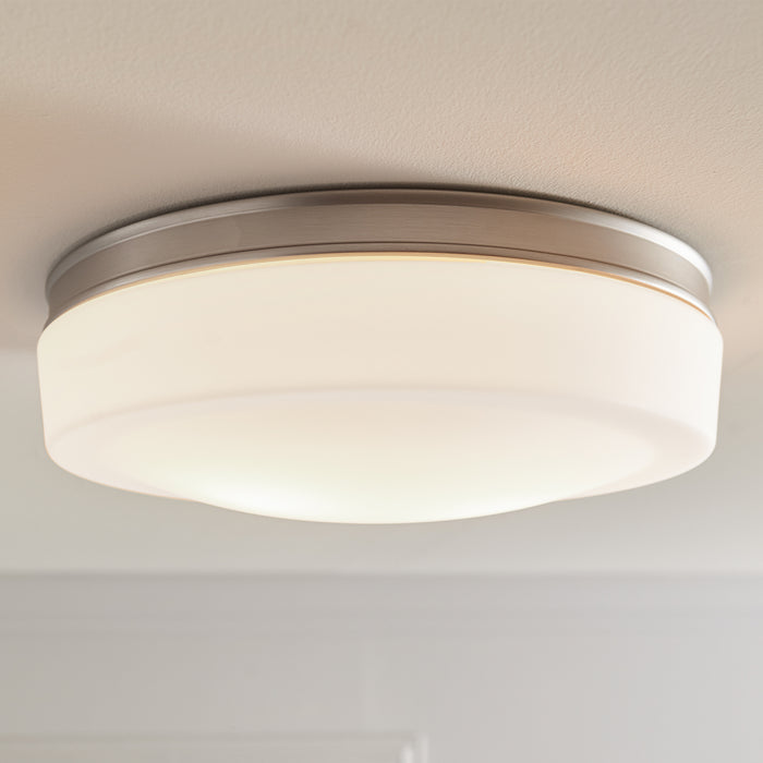 Visual Comfort Studio FM504SN Two Light Flush Mount, Satin Nickel