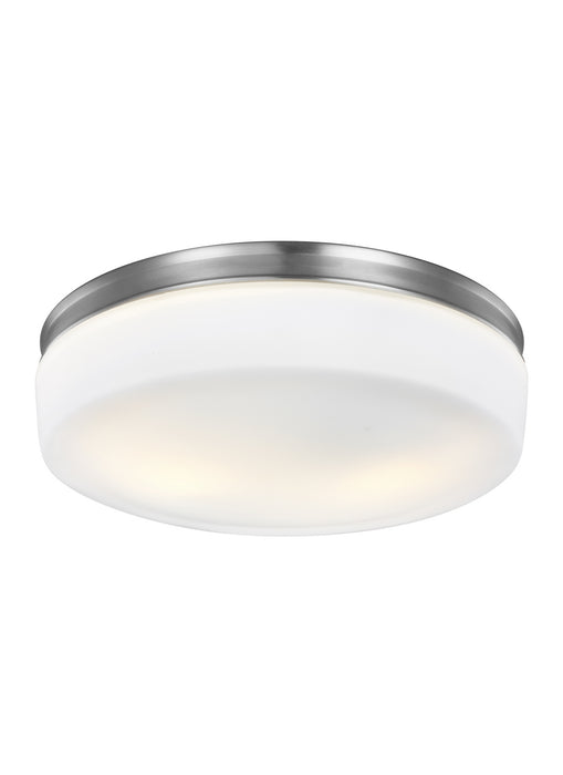 Visual Comfort Studio FM504SN Two Light Flush Mount, Satin Nickel