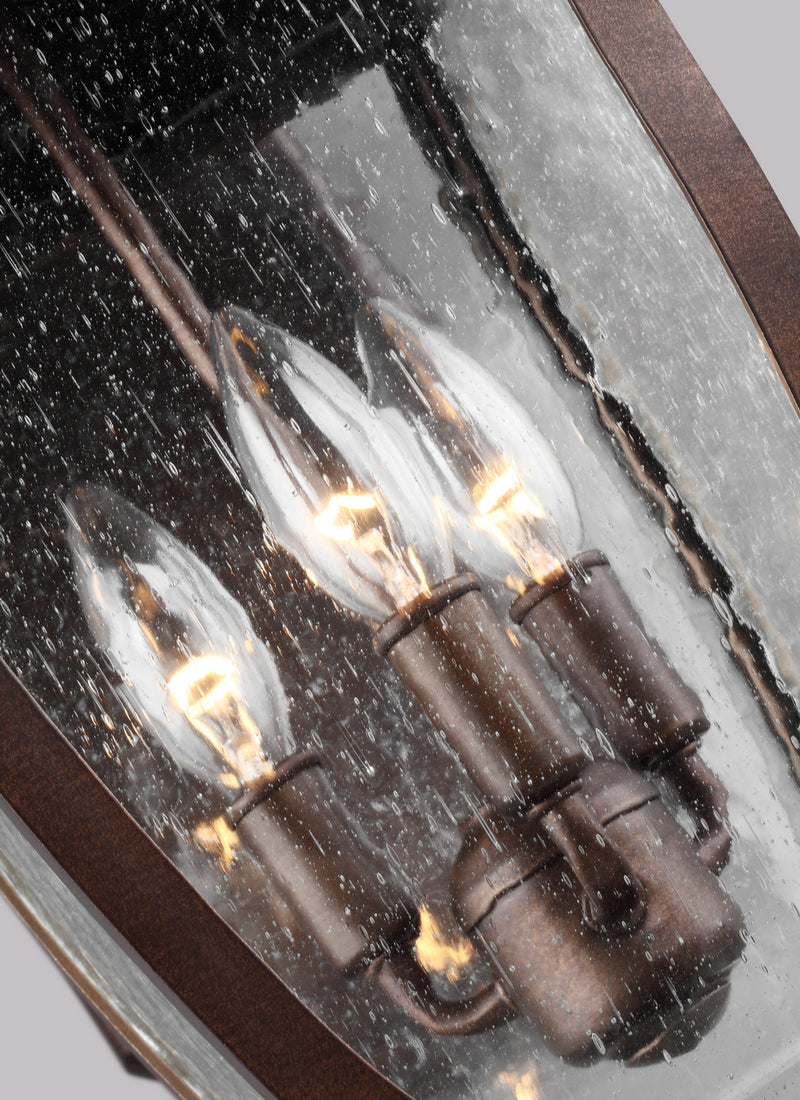 Visual Comfort Studio OL13102PTBZ Three Light Outdoor Wall Lantern, Patina Bronze