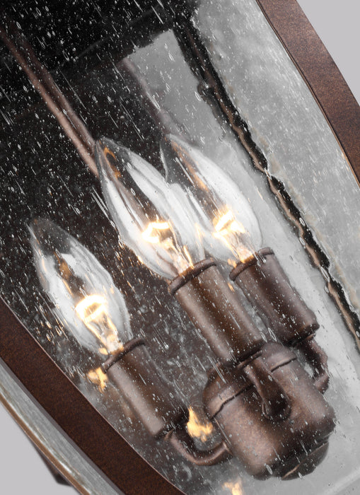 Visual Comfort Studio OL13102PTBZ Three Light Outdoor Wall Lantern, Patina Bronze