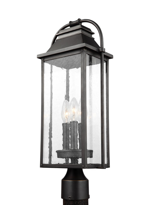 Visual Comfort Studio OL13207ANBZ Three Light Post Lantern, Antique Bronze