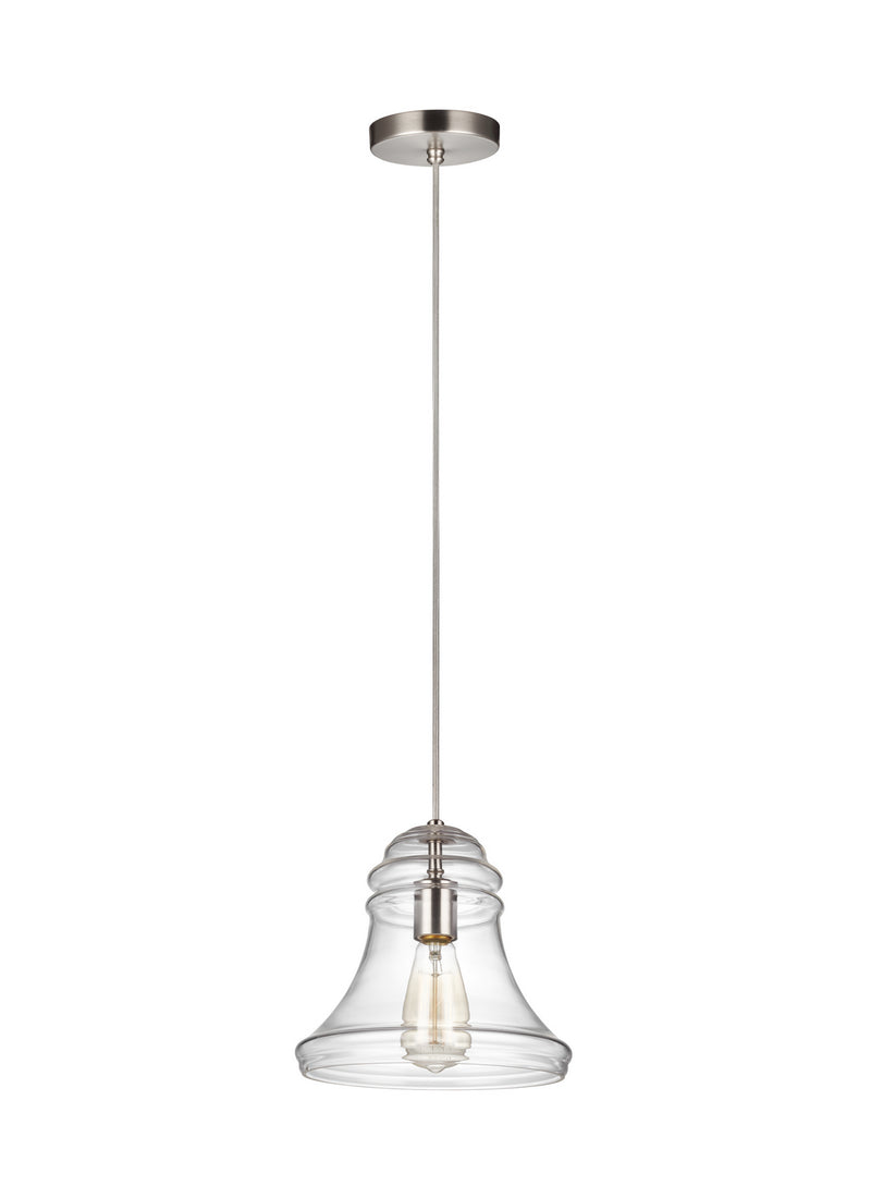 Visual Comfort Studio P1440SN One Light Mini-Pendant, Satin Nickel