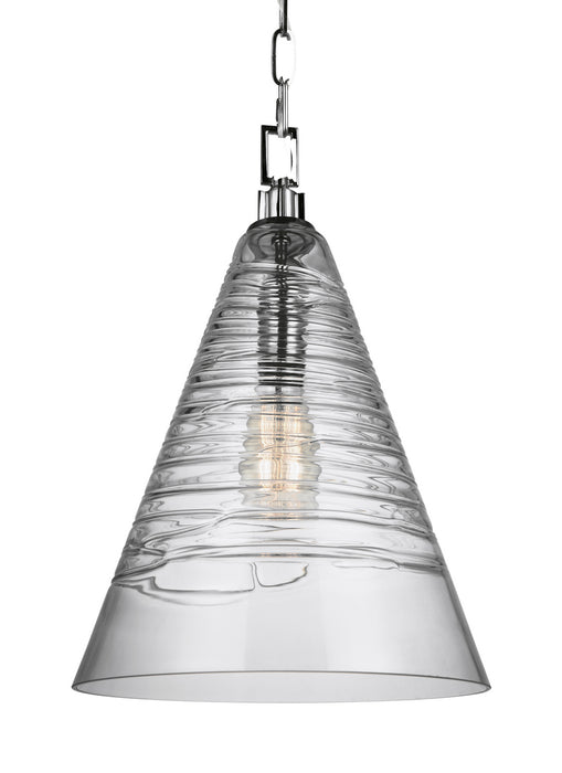 Visual Comfort Studio P1445CH One Light Pendant, Chrome