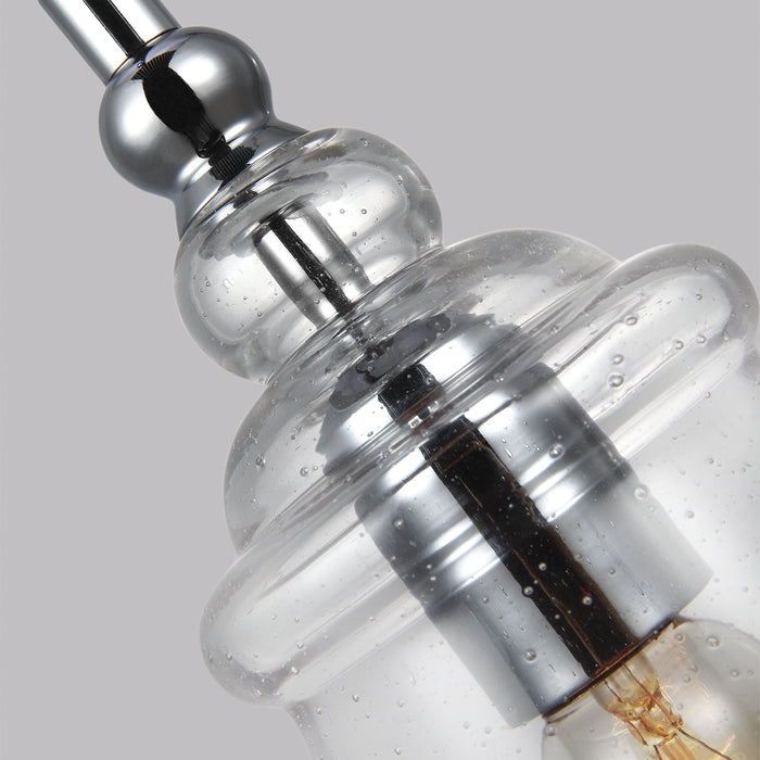 Generation Lighting P1449CH One Light Pendant, Chrome