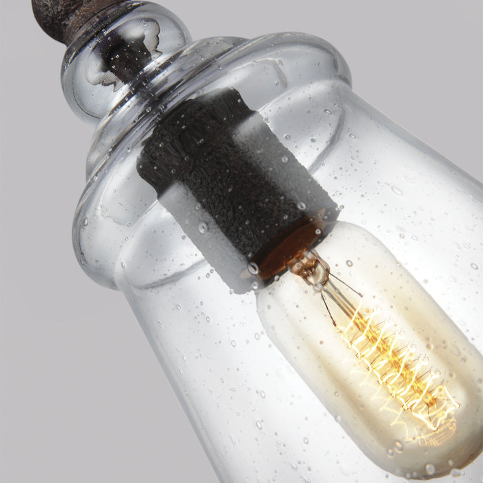 Generation Lighting P1449DWI One Light Pendant, Dark Weathered Iron