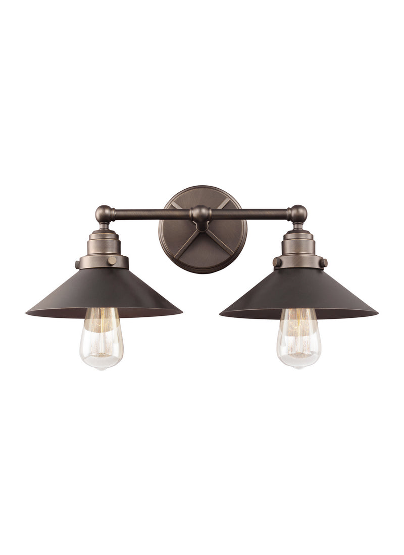 Generation Lighting VS23402ANBZ Two Light Vanity, Antique Bronze