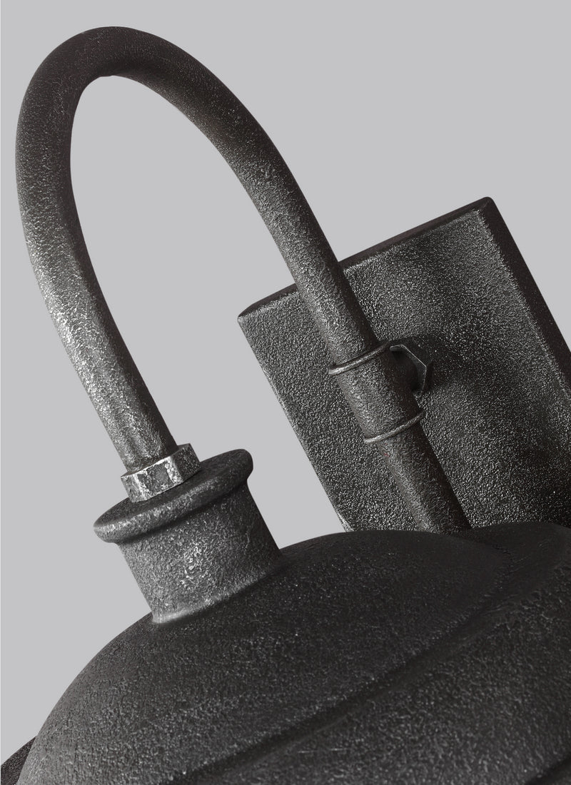 Generation Lighting WB1828SGM One Light Outdoor Wall Lantern, Slate Grey Metal