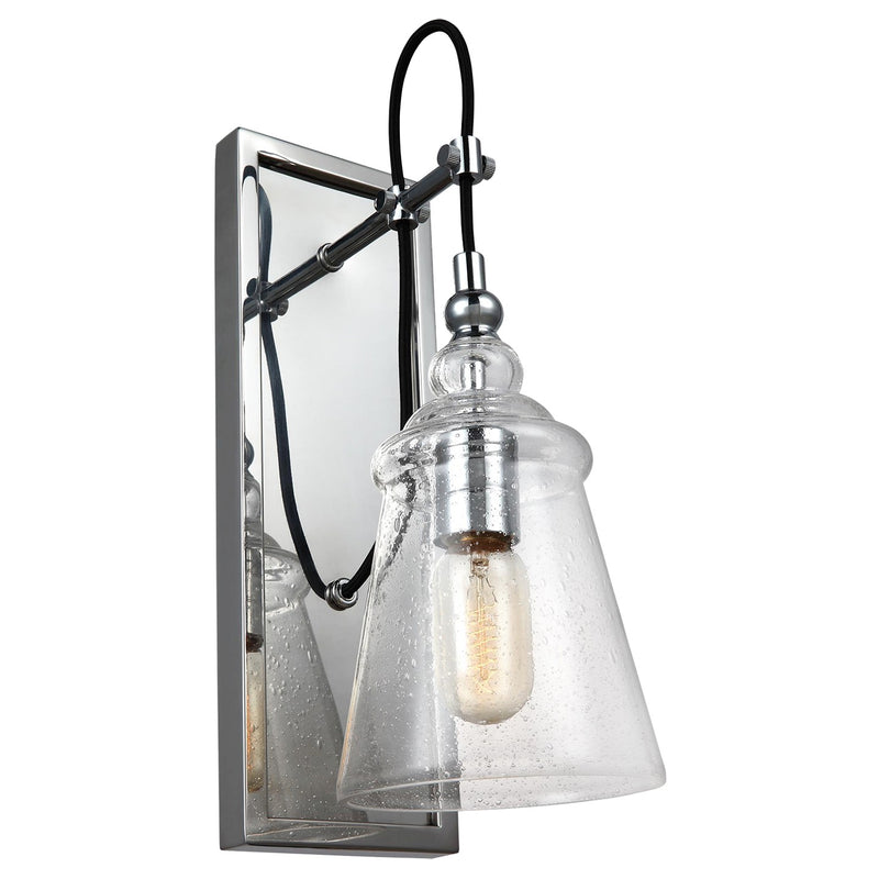 Generation Lighting WB1850CH One Light Wall Sconce, Chrome