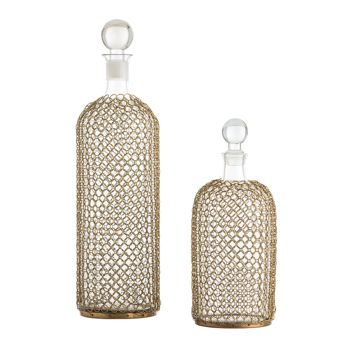 Arteriors 2614 Decanters, Set of 2, Clear
