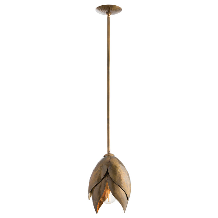 Arteriors 42081 One Light Pendant, Vintage Brass